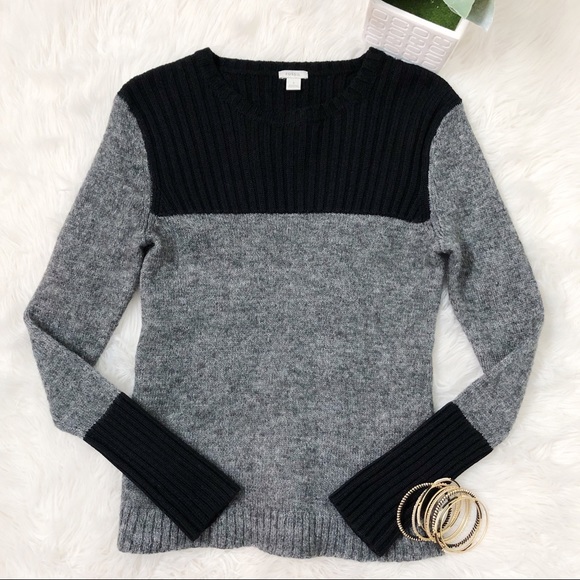 Fossil Sweaters - Fossil • Silk & Mohair Colorblocked Sweater
